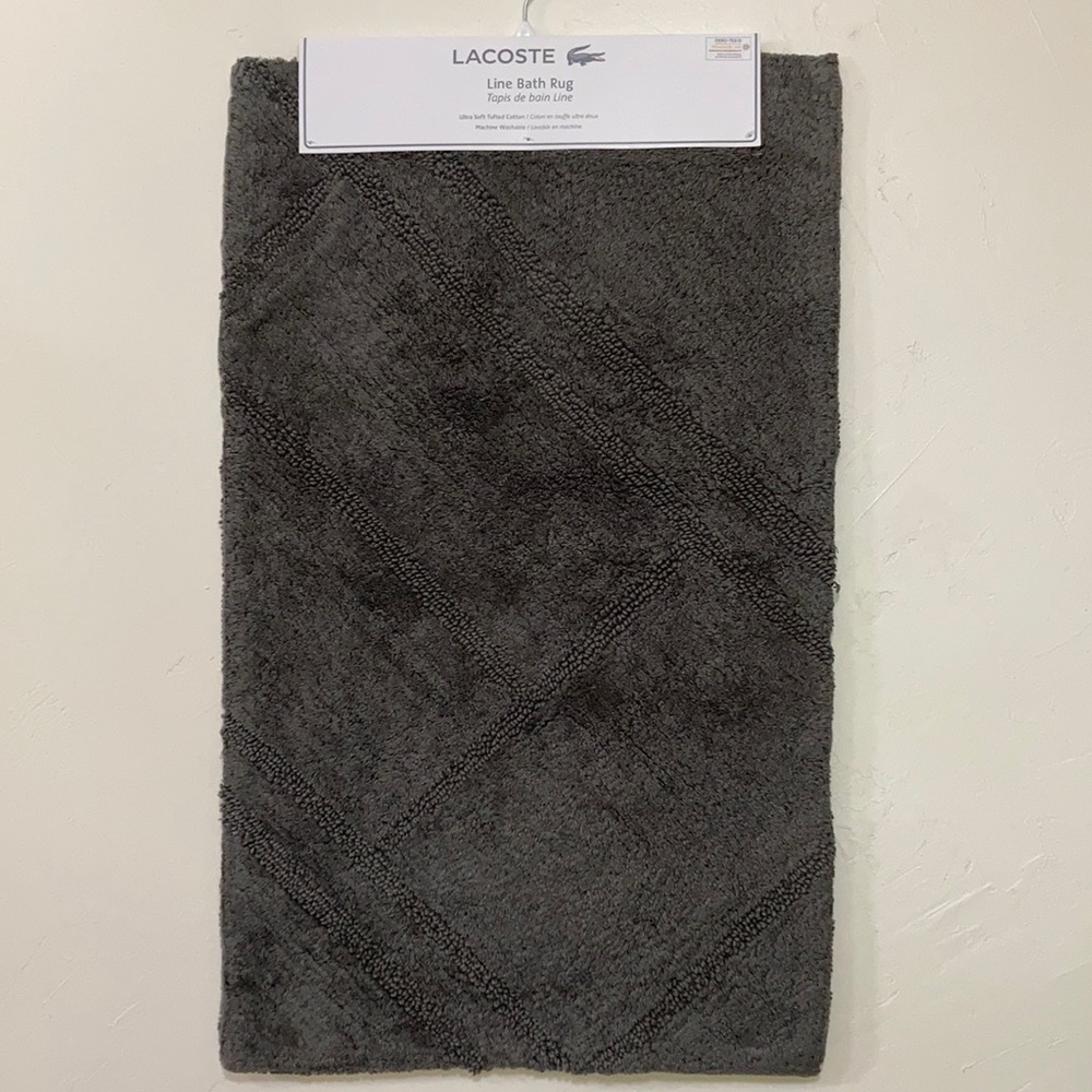 NWT Lacoste Line Bath Rug